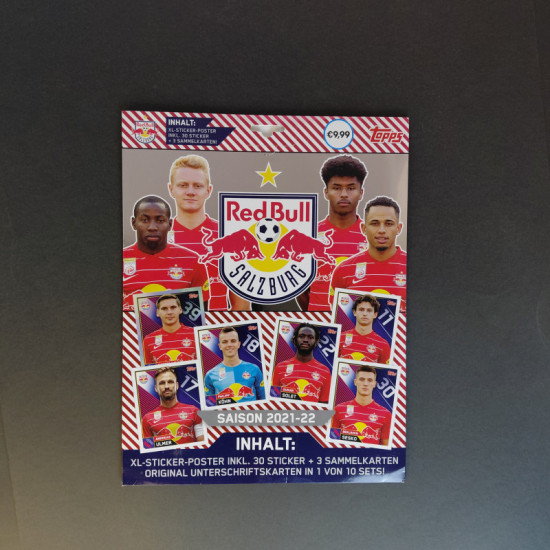 Topps Red Bull Salzburg Sticker-Set - Season 2021 - 2022 - Set Complet + Plansa Sigilat